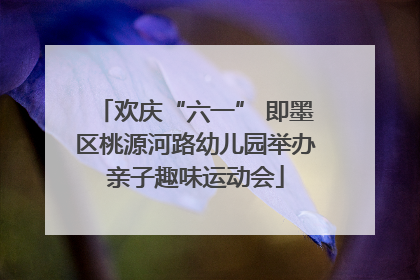 欢庆“六一” 即墨区桃源河路幼儿园举办亲子趣味运动会