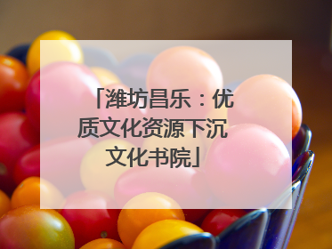 潍坊昌乐：优质文化资源下沉文化书院