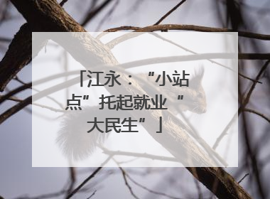 江永：“小站点”托起就业“大民生”