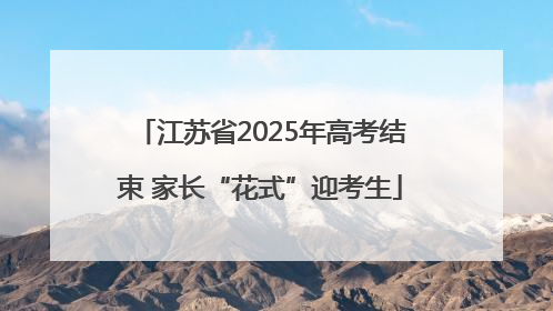 江苏省2025年高考结束 家长“花式”迎考生