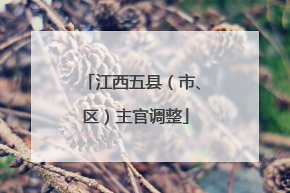 江西五县（市、区）主官调整