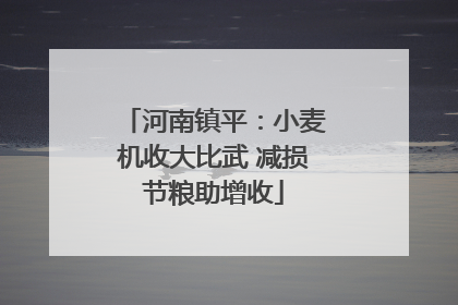 河南镇平：小麦机收大比武 减损节粮助增收