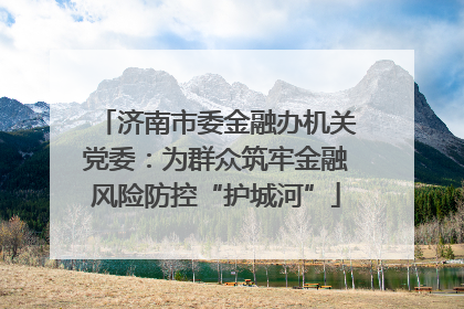 济南市委金融办机关党委：为群众筑牢金融风险防控“护城河”