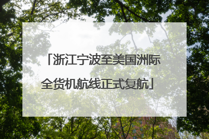 浙江宁波至美国洲际全货机航线正式复航