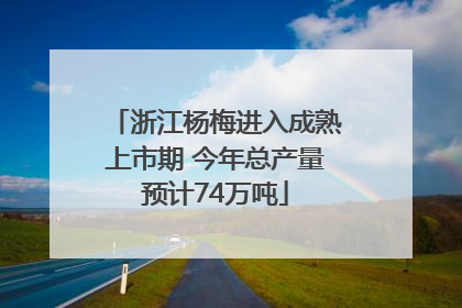 浙江杨梅进入成熟上市期 今年总产量预计74万吨