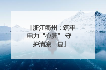 浙江衢州：筑牢电力“心脏” 守护清凉一夏