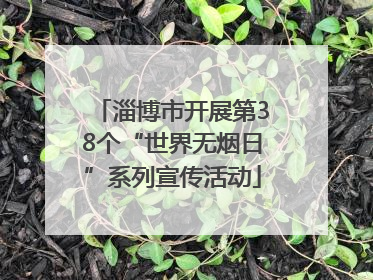 淄博市开展第38个“世界无烟日”系列宣传活动