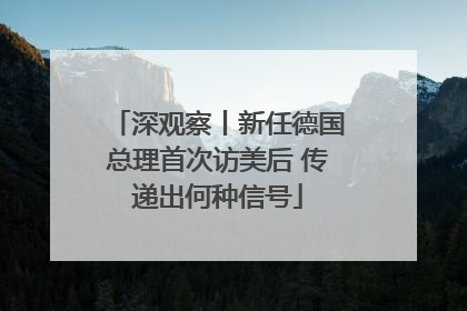 深观察丨新任德国总理首次访美后 传递出何种信号