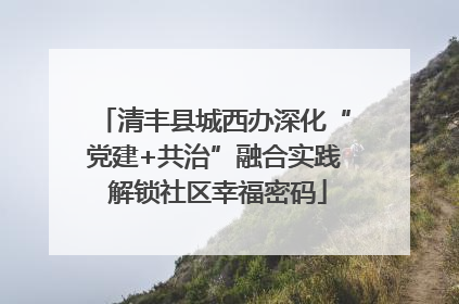 清丰县城西办深化“党建+共治”融合实践 解锁社区幸福密码