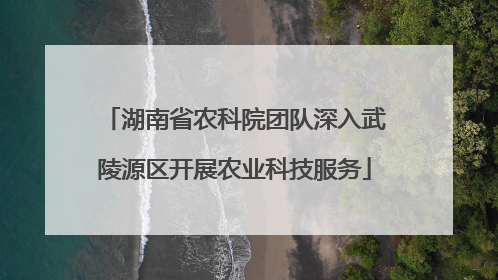 湖南省农科院团队深入武陵源区开展农业科技服务