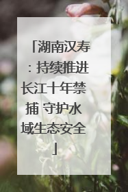 湖南汉寿：持续推进长江十年禁捕 守护水域生态安全
