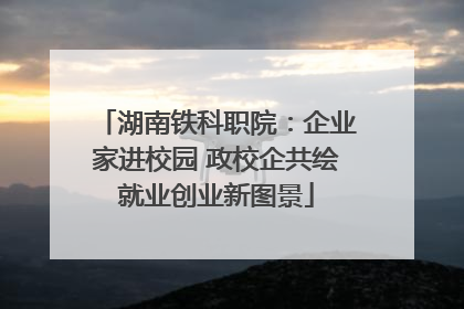 湖南铁科职院：企业家进校园 政校企共绘就业创业新图景