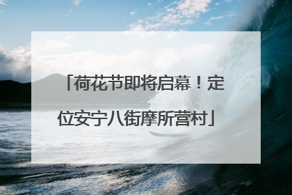 荷花节即将启幕！定位安宁八街摩所营村