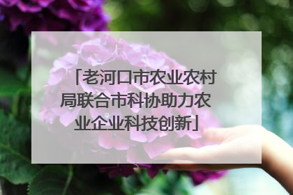 老河口市农业农村局联合市科协助力农业企业科技创新