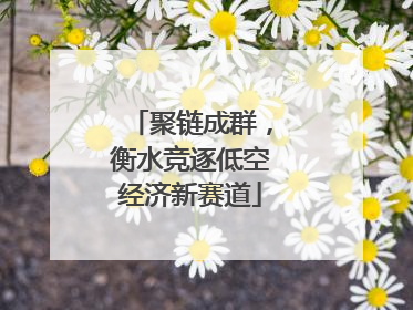 聚链成群，衡水竞逐低空经济新赛道