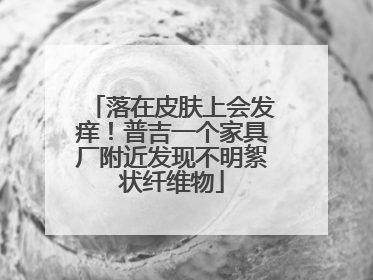 落在皮肤上会发痒！普吉一个家具厂附近发现不明絮状纤维物