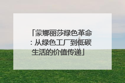 蒙娜丽莎绿色革命：从绿色工厂到低碳生活的价值传递