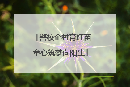 警校企村育红苗 童心筑梦向阳生