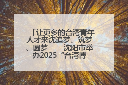 让更多的台湾青年人才来沈追梦、筑梦、圆梦——沈阳市举办2025“台湾博士沈阳行”活动