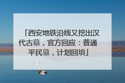 西安地铁沿线又挖出汉代古墓，官方回应：普通平民墓，计划回填