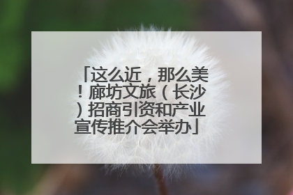 这么近，那么美！廊坊文旅（长沙）招商引资和产业宣传推介会举办