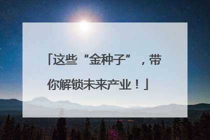 这些“金种子”，带你解锁未来产业！