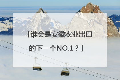 谁会是安徽农业出口的下一个NO.1？