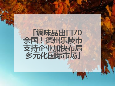 调味品出口70余国！德州乐陵市支持企业加快布局多元化国际市场