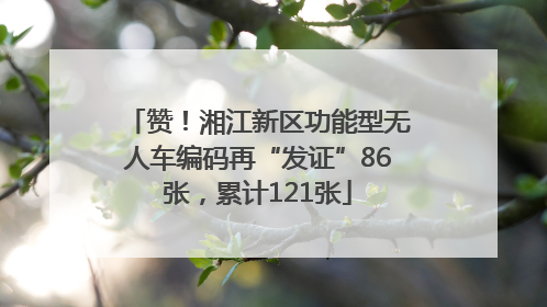 赞！湘江新区功能型无人车编码再“发证”86张，累计121张