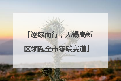 逐绿而行，无锡高新区领跑全市零碳赛道