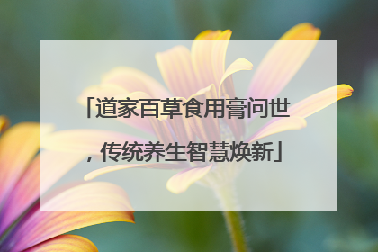道家百草食用膏问世，传统养生智慧焕新