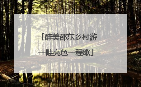 醉美邵东乡村游 一畦亮色一程歌
