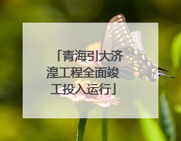 青海引大济湟工程全面竣工投入运行