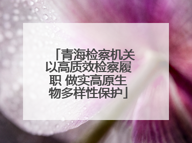 青海检察机关以高质效检察履职 做实高原生物多样性保护