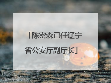 陈密森已任辽宁省公安厅副厅长