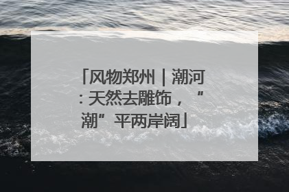 风物郑州｜潮河：天然去雕饰，“潮”平两岸阔