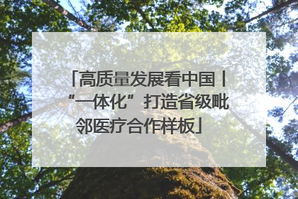 高质量发展看中国丨“一体化”打造省级毗邻医疗合作样板