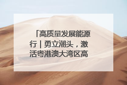 高质量发展能源行｜勇立潮头，激活粤港澳大湾区高质量发展动力源