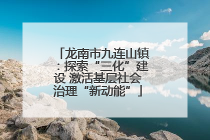 龙南市九连山镇：探索“三化”建设 激活基层社会治理“新动能”