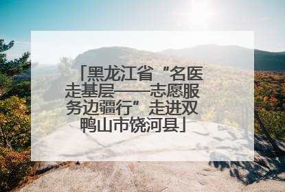 黑龙江省“名医走基层——志愿服务边疆行”走进双鸭山市饶河县