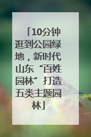 10分钟逛到公园绿地，新时代山东“百姓园林”打造五类主题园林