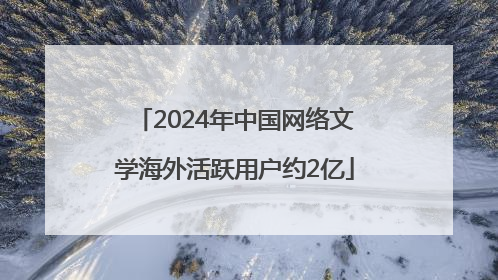 2024年中国网络文学海外活跃用户约2亿