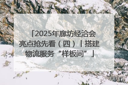 2025年廊坊经洽会亮点抢先看（四）丨搭建物流服务“样板间”