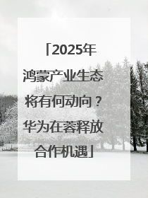 2025年鸿蒙产业生态将有何动向？华为在蓉释放合作机遇