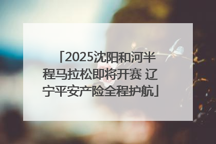 2025沈阳和河半程马拉松即将开赛 辽宁平安产险全程护航