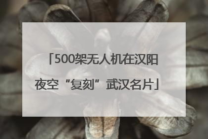 500架无人机在汉阳夜空“复刻”武汉名片