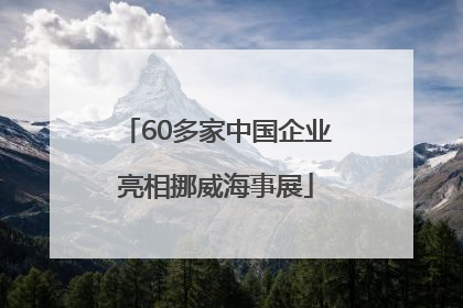 60多家中国企业亮相挪威海事展