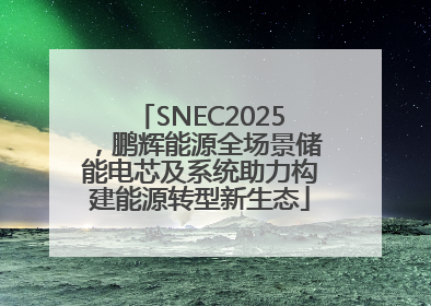 SNEC2025，鹏辉能源全场景储能电芯及系统助力构建能源转型新生态